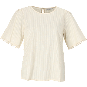 VRS dame bæk og bølge bluse str. M - beige