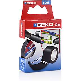 GEKO PVC elektrikertape 10 meter - sort