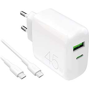 Puro hurtigopladersæt 45 W - hvid
