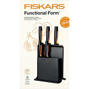 Fiskars Functional Form knivblok med 5 knive