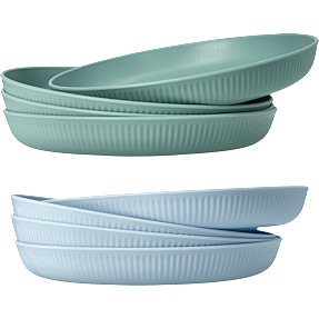 Tallerkner 4-pak - Ø: 22,5 cm - flere varianter - assorteret