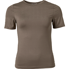 VRS dame mikrofiber T-shirt str. M - brun