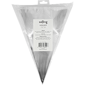 Salling guirlande med vimpel L:10 meter - sølvfarvet