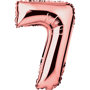 Salling tal folieballon nr. 7, H: 35 cm - rosegold