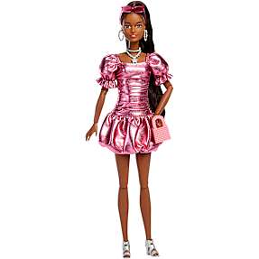 Barbie Deluxe Style dukke - lyserød glitter