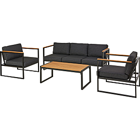Ohio loungesæt med 3 pers. sofa - Antracit