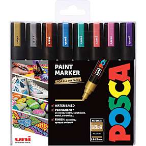 Posca PC5M tuscher 8-pak - metalfarver
