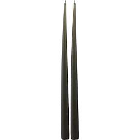 Windsor hånddyppede stagelys 39 cm 2-pak - olivengrøn