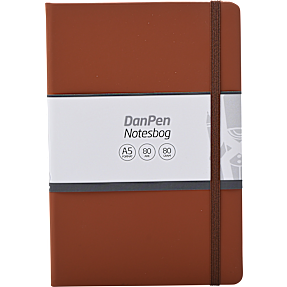 Danpen notesbog PU A5 - brun