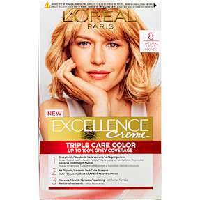Triple Care Color permanent hårfarve 8 Natural Light Blonde