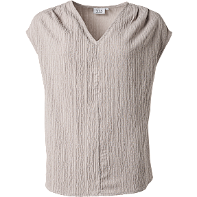 VRS dame top med v-hals str. L - beige