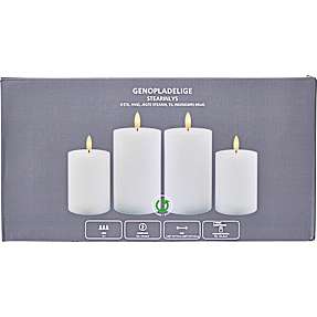 Julius LED bloklys 4-pak - hvid