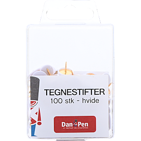 Danpen tegnestift 100 stk. - hvide