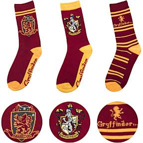 Harry Potter Gryffindor strømpesæt m. 3 par - børn