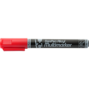 Danpen akryl multimarker - rød