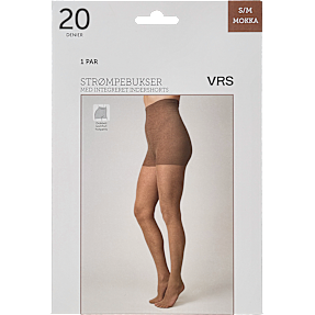 VRS dame strømpebuks m. shorts str. L/XL - mokka