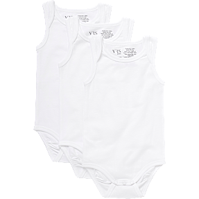 VRS baby 3-pak body str. 68 - hvid