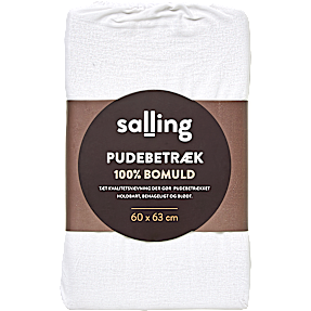 Salling hovedpudebetræk 60x63 cm - hvid
