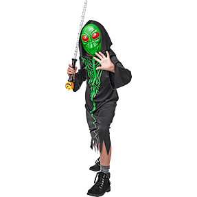 Halloween alien kostume str. 140