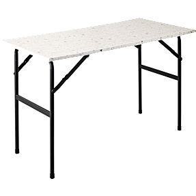 Foldbart skrivebord - terrazzolook