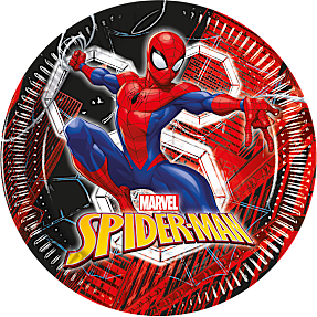Spiderman paptallerkener Ø: 23 cm 8-pak