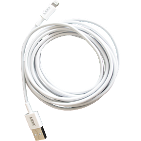 Leki ladekabel 3 meter - hvid