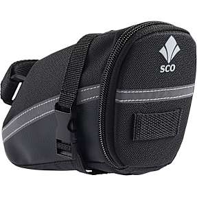 Sadeltaske 15 x 7,5 x 10,5 cm - sort med SCO logo