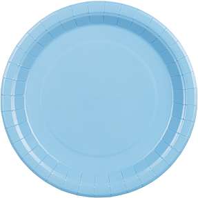 Paptallerkener Ø: 23 cm 6-pak - Lyseblå