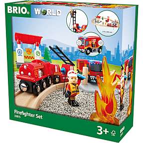 BRIO Togsæt med brandmandstema 33815