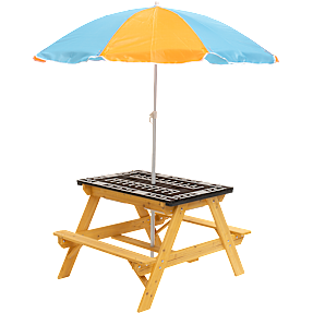 Børnepicnicbord med parasol