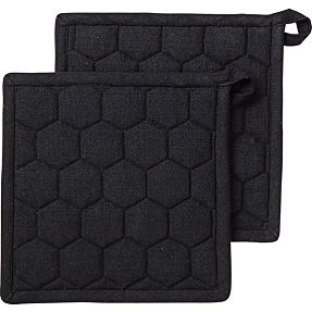 Salling 2-pak grydelapper 20x20 cm - sort