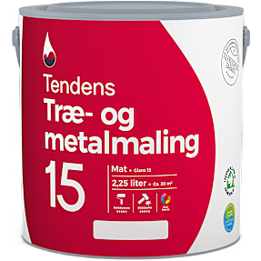 Tendens træ- og metalmaling mat 15 2,25 liter - sort