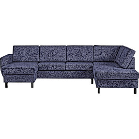 Rom Nordic venstrevendt U-sofa - navy