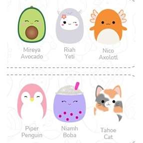 Squish-a-longs 2,5 cm 8-pak – flere varianter – assorteret