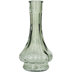 Rillet vase 14 cm - grøn