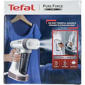 Tefal Pure Force 2-in-1 strygejern og steamer - hvid/lyserød