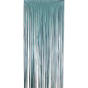 Salling lamettagardin 90x250 cm - mat lyseblå