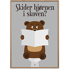 Skider bjørnen i skoven? - 50x70 cm