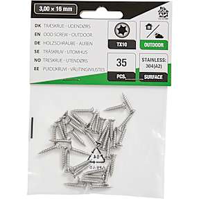 HomeFixer udendørs skruer 3x16 mm 35 stk