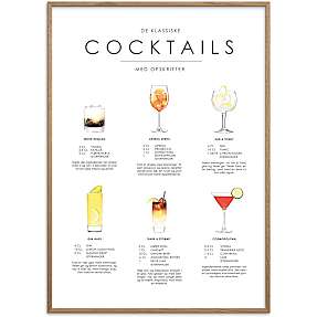 Cocktails opskrifter nr. 4 - 30x40 cm