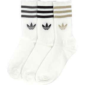 ADIDAS 3-pak crew strømper med 3 striber str. 37-39 - beige