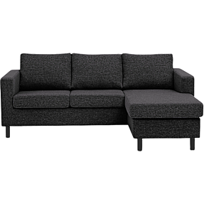 Oslo vendbar sofa med chaiselong - mørkegrå
