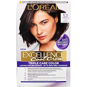Triple Care Color permanent hårfarve 5.11 Ultra Ash Light Brown