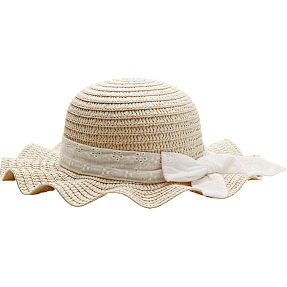 VRS børne stråhat str. 54 - beige