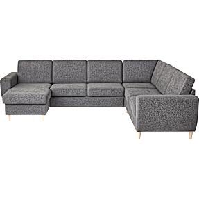 Rom Nordic vendbar hjørnesofa med chaiselong - antracit