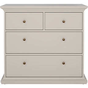 Paris kommode med 4 skuffer - beige