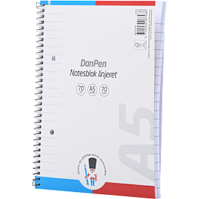 Danpen notesbog A5 linjeret