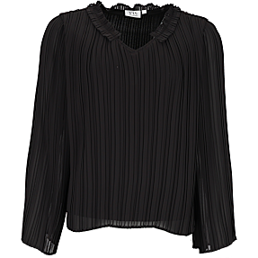 VRS dame plissé bluse str. XL - sort