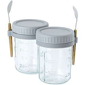 Yoghurtkop med ske - 2-pak