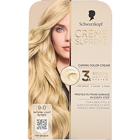 Caring Color Creme permanent hårfarve 9-0 Natural Light Blonde